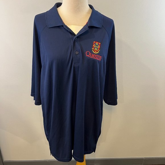 QUEENS UNIVERSITY Blue Polo (XXL) - Picture 2 of 7